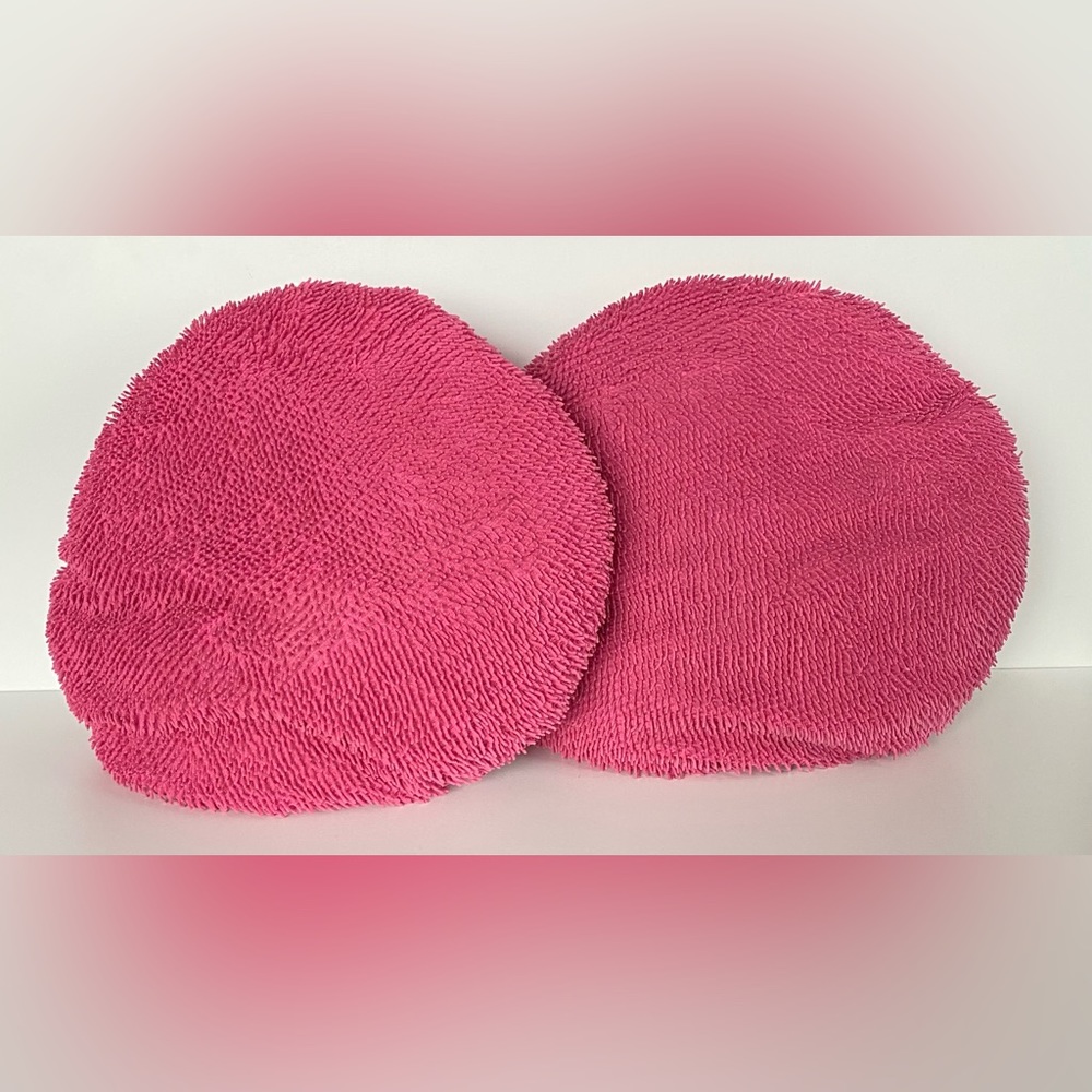 Pink Round Accent Pillows (2)